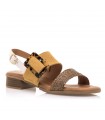 SANDALIA MUSTANG PIEL HEBILLA 55929 MOSTAZA HIELO