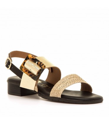 SANDALIA MUSTANG PIEL HEBILLA 55929 CHAMPAGNE MOCHA