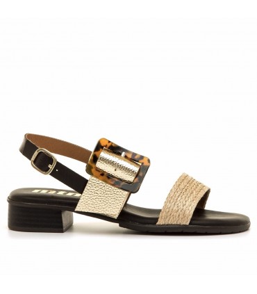 SANDALIA MUSTANG PIEL HEBILLA 55929 CHAMPAGNE MOCHA