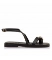 SANDALIA PIEL MUSTANG PLACA 55931 NEGRO
