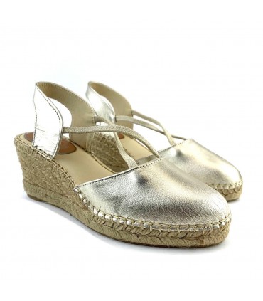 SANDALIA CUÑA SALVI ELASTICOS GALAXY 320-006 PLATINO