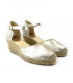 SANDALIA PIEL CUÑA SALVI GALAXY 219-006 PLATINO