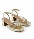 SANDALIA TIRAS TACON ANCHO M2652 ORO