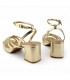 SANDALIA TIRAS TACON ANCHO M2652 ORO