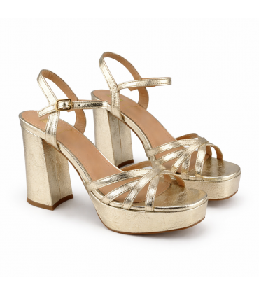 SANDALIA TACON ANCHO M2685 ORO