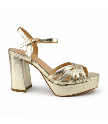SANDALIA TACON ANCHO M2685 ORO