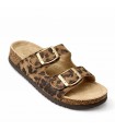 CHANCLA DOS HEBILLAS ETIKA 10015 LEOPARDO