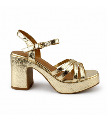 SANDALIA TACON ANCHO M2687 ORO