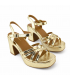 SANDALIA TACON ANCHO M2687 ORO