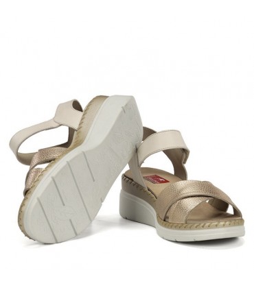 SANDALIA FLUCHOS PIEL F2139 PLATINO