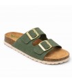 SANDALIA BIO AUTENTI PIEL DOS HEBILLAS 0747 SERRAJE VERDE