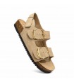 SANDALIA DOS HEBILLAS ETIKA VELCRO 10095 BEIG