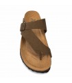 SANDALIA BIO AUTENTI PIEL DEDO 4248 SERRAJE MARRON OSCURO
