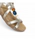 SANDALIA AMARPIES PIEDRAS ABZ30219 PLATINO