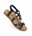 SANDALIA AMARPIES PIEDRAS ABZ30219 NEGRO