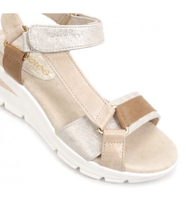 SANDALIA AMARPIES COMODA AMD30050 COMBI PLATINO