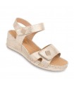 SANDALIA AMARPIES CUÑA DETALLE ABZ30214 PLATINO