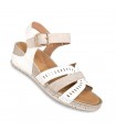 SANDALIA AMARPIES CUÑA ABZ30213 COMBI BEIGE