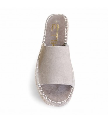 SANDALIA PLATAFORMA PIEL ETIKA 10056 BEIG