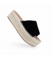 SANDALIA PLATAFORMA PIEL ETIKA 10056 NEGRO