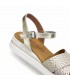 SANDALIA COMODA MUJER PIEL CRUZADA 302 ORO