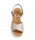 SANDALIA COMODA MUJER PIEL CRUZADA 302 ORO
