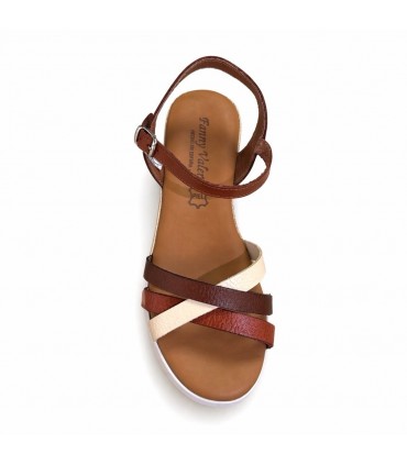 SANDALIA COMODA MUJER PIEL 300 NUEZ