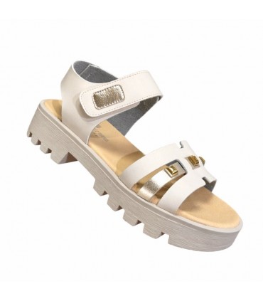 SANDALIA PIEL ANDANINES VAQUETILLA 261486-2 ORO LATE