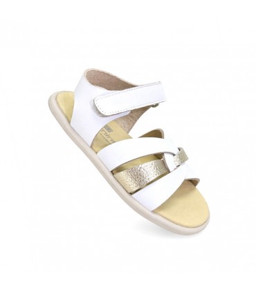 SANDALIA PIEL NIÑA ANDANINES VAQUETILLA 251648-9 BLANCO ORO