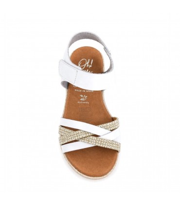 SANDALIA NIÑA OH MY SANDALS PLATAFORMA 6106  BLANCO COMBI