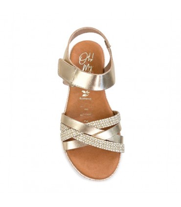 SANDALIA NIÑA OH MY SANDALS PLATAFORMA 6106 CHAMPAN COMBI