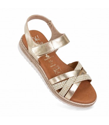 SANDALIA NIÑA OH MY SANDALS PLATAFORMA 6106 CHAMPAN COMBI