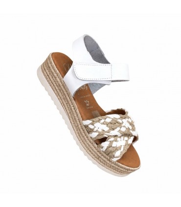 SANDALIA NIÑA OH MY SANDALS PLATAFORMA 6110 BLANCO COMBI