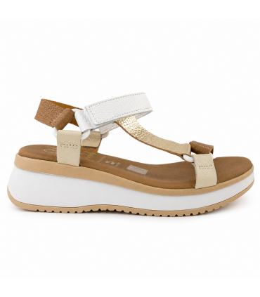 SANDALIA CUÑA OH MY SANDALS PIEL 5940 DOYA BLANCO