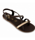 SANDALIA OH MY SANDALS PLANA PIEL 5807 MARRON COMBI