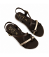 SANDALIA OH MY SANDALS PLANA PIEL 5807 MARRON COMBI