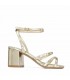 SANDALIA TIRAS TACON ANCHO M2673 ORO
