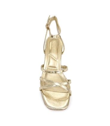 SANDALIA TIRAS TACON ANCHO M2673 ORO