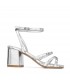 SANDALIA TIRAS TACON ANCHO M2673 PLATA