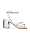SANDALIA TIRAS TACON ANCHO M2673 PLATA