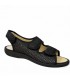 SANDALIA SEÑORA COMODA VELCROS NEGRO