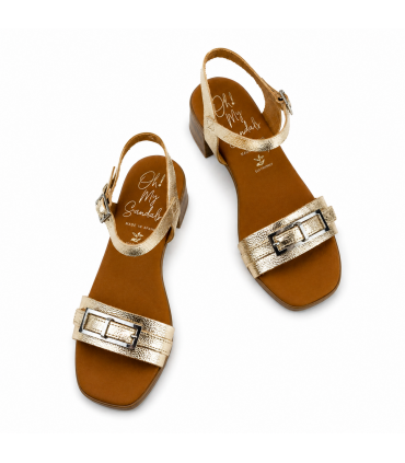 SANDALIA TACON OH MY SANDALS PIEL 5907 DUNA CHAMPAN