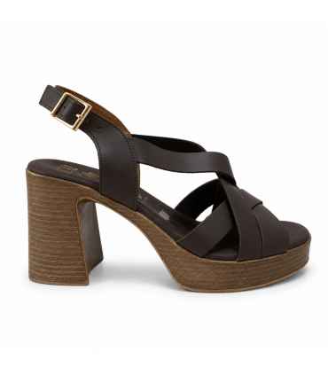 SANDALIA PIEL TACON OH MY SANDALS 5938 MARRON