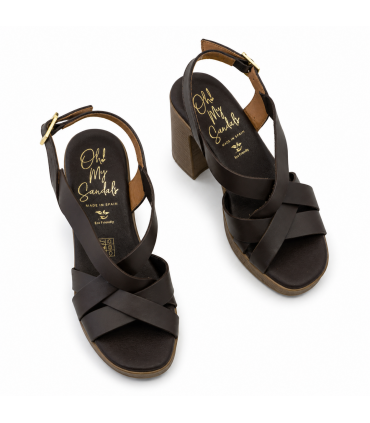 SANDALIA PIEL TACON OH MY SANDALS 5938 MARRON