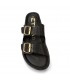 CHANCLA DOS HEBILLAS ETIKA TACHUELAS 10096 NEGRO