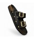 CHANCLA DOS HEBILLAS ETIKA TACHUELAS 10096 NEGRO