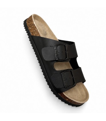 CHANCLA DOS HEBILLAS ETIKA 41012 NEGRO
