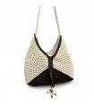 BOLSO CROCHET 9165 BEIGE Y CHOCOLATE