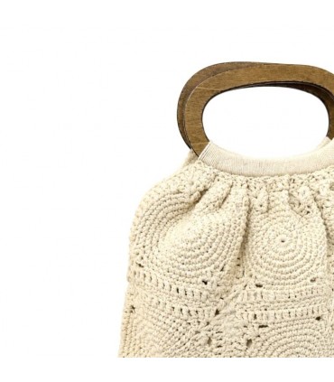 BOLSO CROCHET ASA MADERA 8891 BEIGE