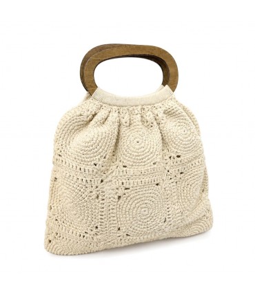 BOLSO CROCHET ASA MADERA 8891 BEIGE